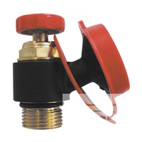 HERZ vypúšťací ventilček 1/4" s rukoväťou a otočným prípoj.na hadicu