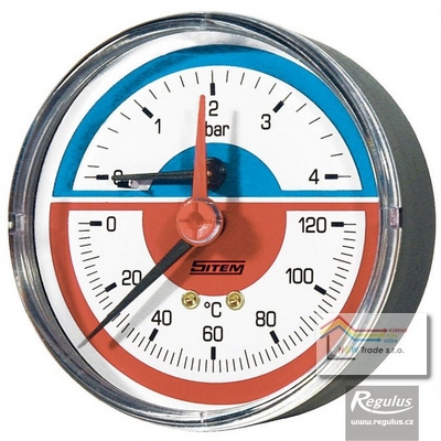Termomanometer 0-120°C,D=80 zadný