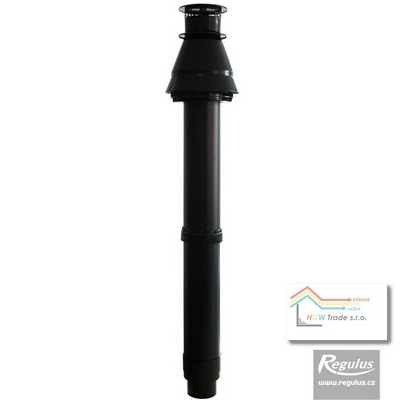 PP streš.vert.súprava,D125/80 red 100/60,L1000 čierna