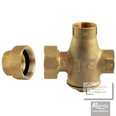 Vent.termost.1" TSV3BF,DN25,50°C,šróbenie pre obeh.čerpadlo,2ks tesnenia