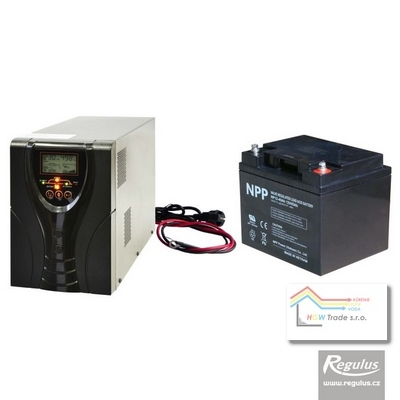 Záložný zdroj PG600S s externým aku.44Ah,výstupný výkon 600W