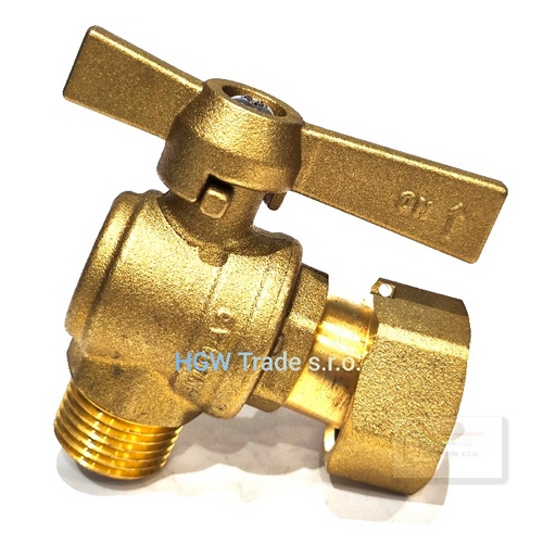 Guľový ventil rohový s otočnou maticou MF 1/2"x3/4",mosadz-13360