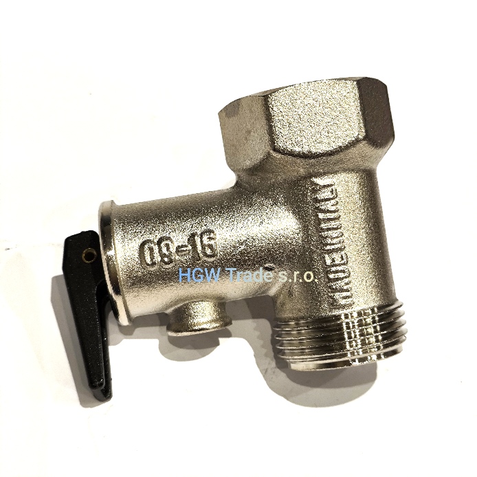 Ventil poistný 1/2"MF k bojleru, s páčkou