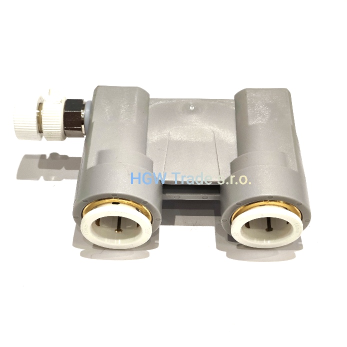 Dvojzátka koncovka s odvzdušnením rozober.16mm XT-BRUECKE16-V