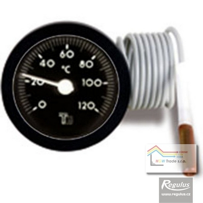 Teplomer D57,5mm 0-120°C s predĺženým čidlom l=1m