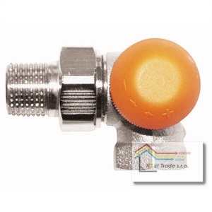 HERZ TS-98-V 1/2"trojosový pravý ventil term. odčítateľné prednastav.