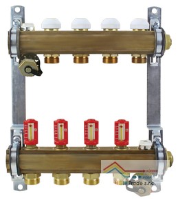 HERZ rozdeľ.MS G1" 7-okruh.s prietokomermi a term.ventil.M28x1,5