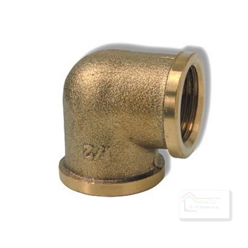 Koleno 90 mosadz 6/4" FF