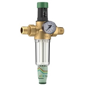 HERZ Filter na pitnú vodu DN25 s redukčným ventilom, do -40°C, 100mikr.