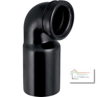 PE-koleno pre závesné WC so zvislým odtokom 90/110