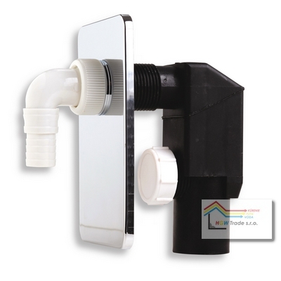 Sifon pračkový podomietkový 40 chróm