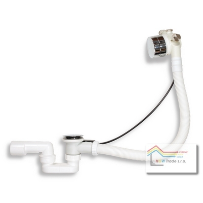 Sifon vaňový automatický s napúšťaním chróm