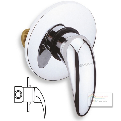 Podomietková sprch.batéria s boxom 1 vývod,kryt,ovlád.páka