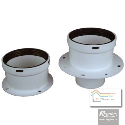 PP príruby D80 na kotol (sanie+výfuk-sada)