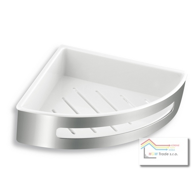 Polička sprch. rohová nerez.