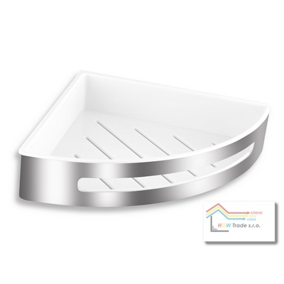 Polička sprchová rohová nerezová veľká