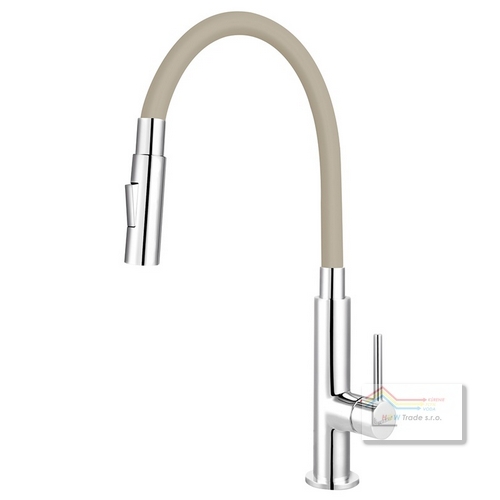 Bateria drez.stojanková so sprškou a béžovým horným flexi výtokom