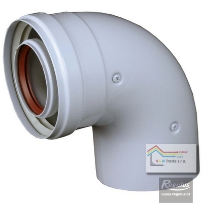 Koleno ALU/PLECH D100/60,90° nekondenz.