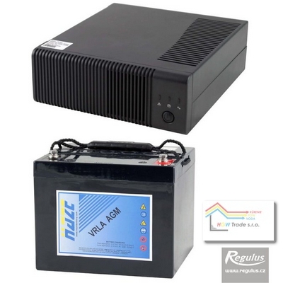 Záložný zdroj PG500 vrátane aku. 44Ah (jedno OČ-5h prevádzky)