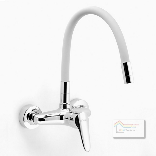 Bateria drezová stenová 150mm TITANIA FRESH s flexi ramenom striebrošedým