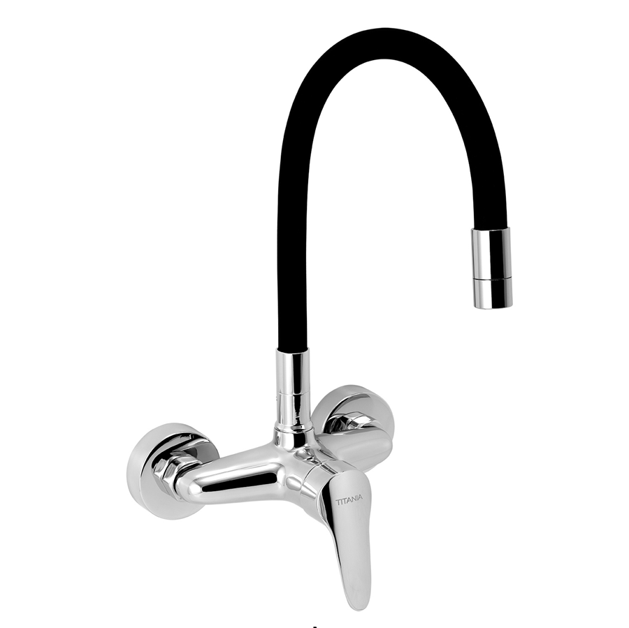 Bateria drezová stenová 150mm TITANIA FRESH s flexi ramenom čiernym