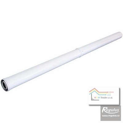 PP/plech predlženie,D100/60,L500 pre kondenz.kotle