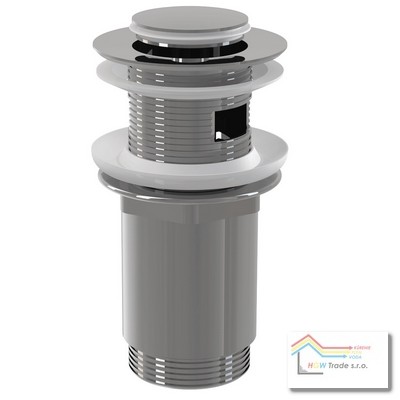 Výpusť umývadlová Click-Clack,5/4"celokov.oblá malá zátka