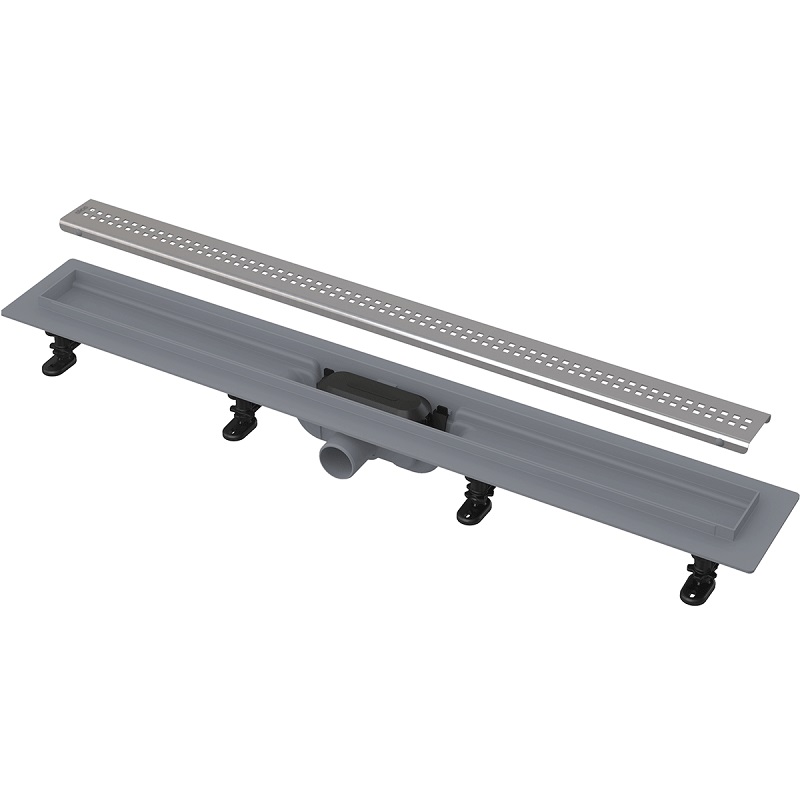 Žlab odtok.plast.komplet s nerez.roštom SIMPLE Z9,L=850mm