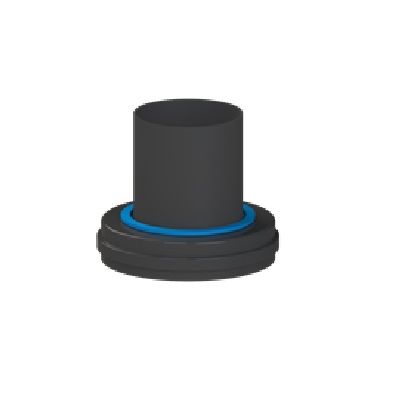 PP/AL koncový kus bez nasáv.vzduchu exter.D125/80,čierne