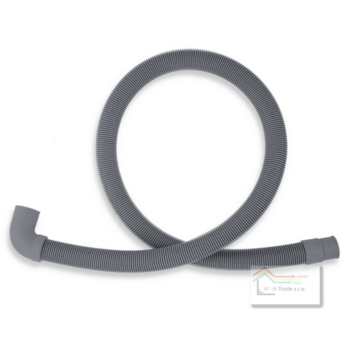 Pračková vypúštacia hadica s kolenom šedá 150 cm