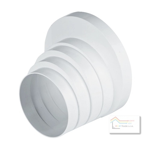 V.T. - Redukcia guľatých kanálov viac priemerová 100/150 bielá