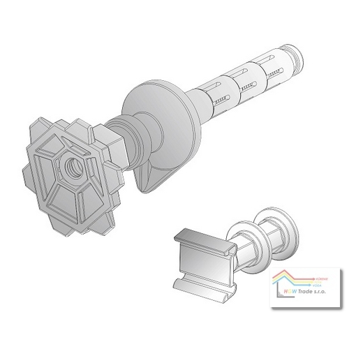 Držiak rad.KORADO-poplast.15/120(konzola+opierka)