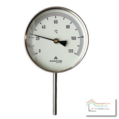Teplomer uhlový TU100 0-200° 160mm bez jímky