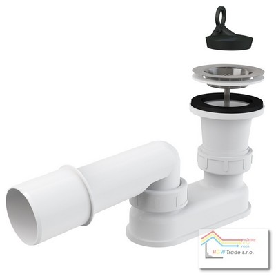 Sifón vaničkový D50 nerez klasik