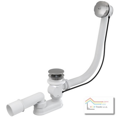 Sifon automat. vaňový chromový 50/40-6/4"na ovlád.