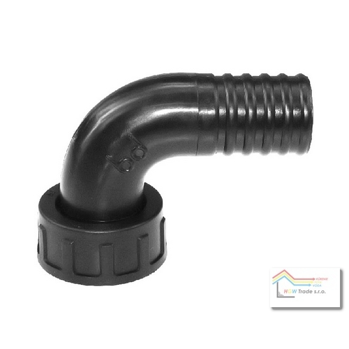 Had.koncovka kolenova ZD G1/2" x d13mm s prevl.maticou,zosilnený PP