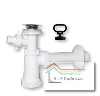 Sifon umyv. nerez. s výv.na aut.pračku 5/4-40 /zátka/