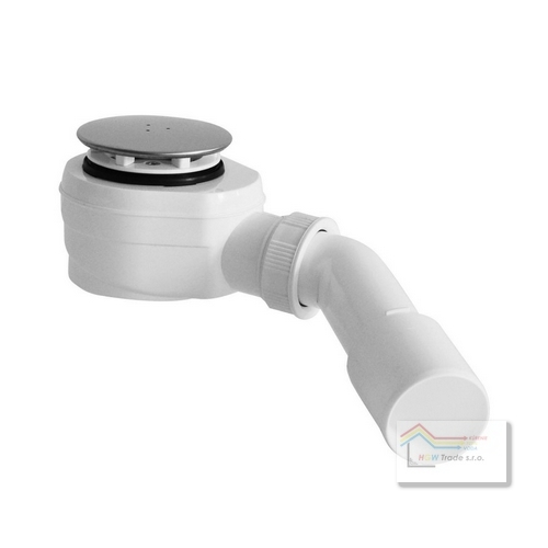 Sifon vaničkový nízky 60/40 inox,koleno 40/50