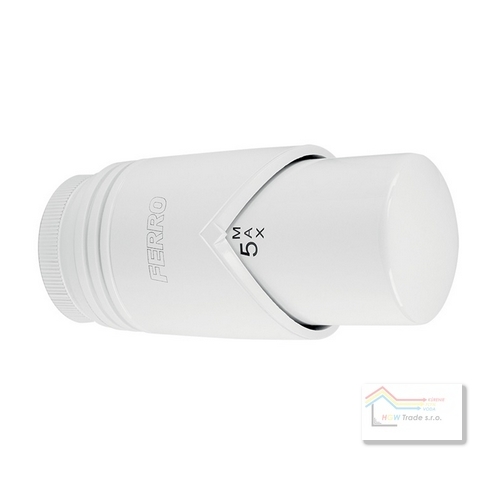 Termostatická hlavica biela M30x1,5 rozsah 9-30°C