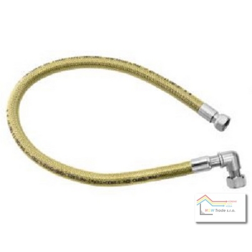 Hadica plyn. 1/2" MF 1500mm s kolenom