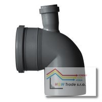 HTBOA koleno 110/87 s osovou prípojkou DN 50