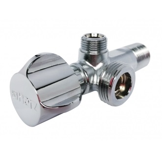 Ventil kombi, dvojcestný,rohový 1/2"x1/2"x3/4"