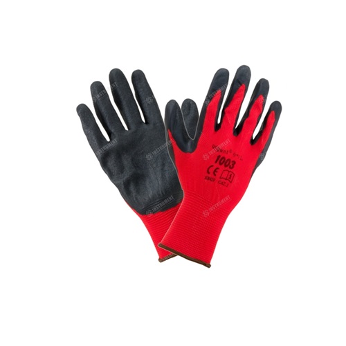 Rukavice prac.polyester-latex veľ.10