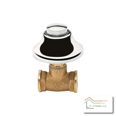 Ventil podomietkový 1/2" Cr,s krytkou