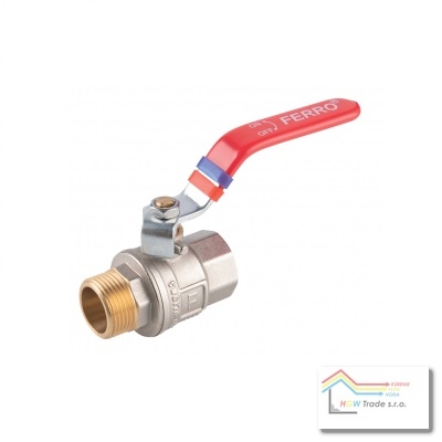 Ventil guľ.voda 6/4" MF páka