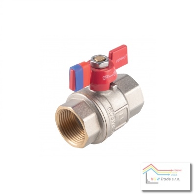 Ventil guľ.voda 3/4" FF motýl