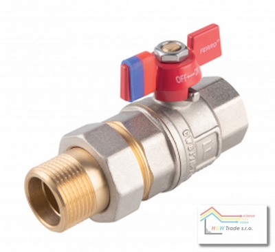 Ventil guľ.voda 3/4" so šrúbením