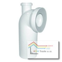 Dopojenie k WC koleno 90,D110 biele s pripojkou D40