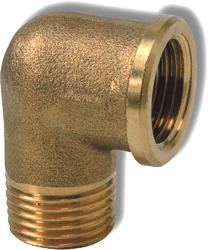 Koleno 92 mosadz 1" MF