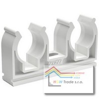 Príchytka dvojitá biela Cu 2X18